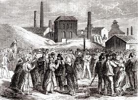 Women Demonstrating at the Le Creusot coal mine in April 1870