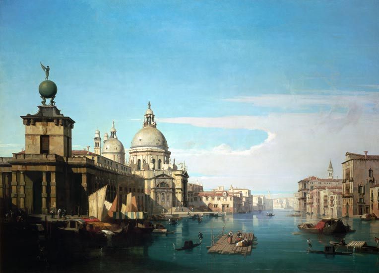 Entrance to the Grand Canal, Venice, with the Church of Santa Maria della Salute od Jules Romain Youant