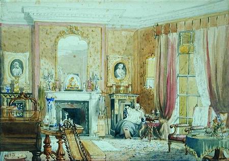 Drawing Room at Bryn Glas, Monmouthshire od Julia Mackworth
