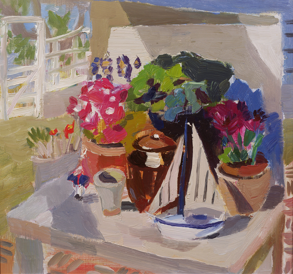 Flowers, Pots & Yachts in the Loggia od Julian Bailey