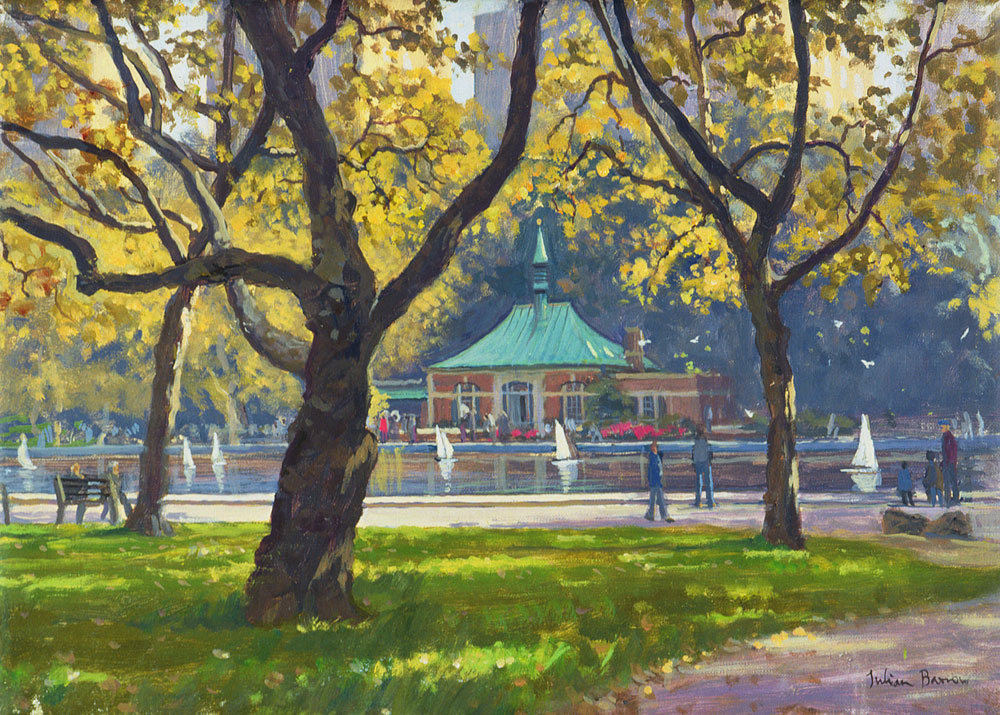 Boat Pond, Central Park (oil on canvas)  od Julian  Barrow