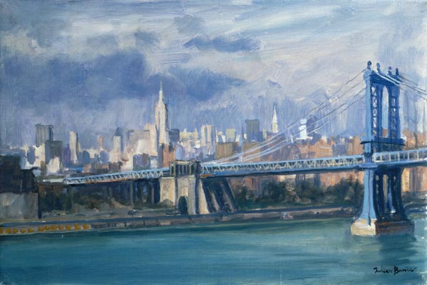 Manhattan Bridge, New York, 1996 (oil on canvas)  od Julian  Barrow