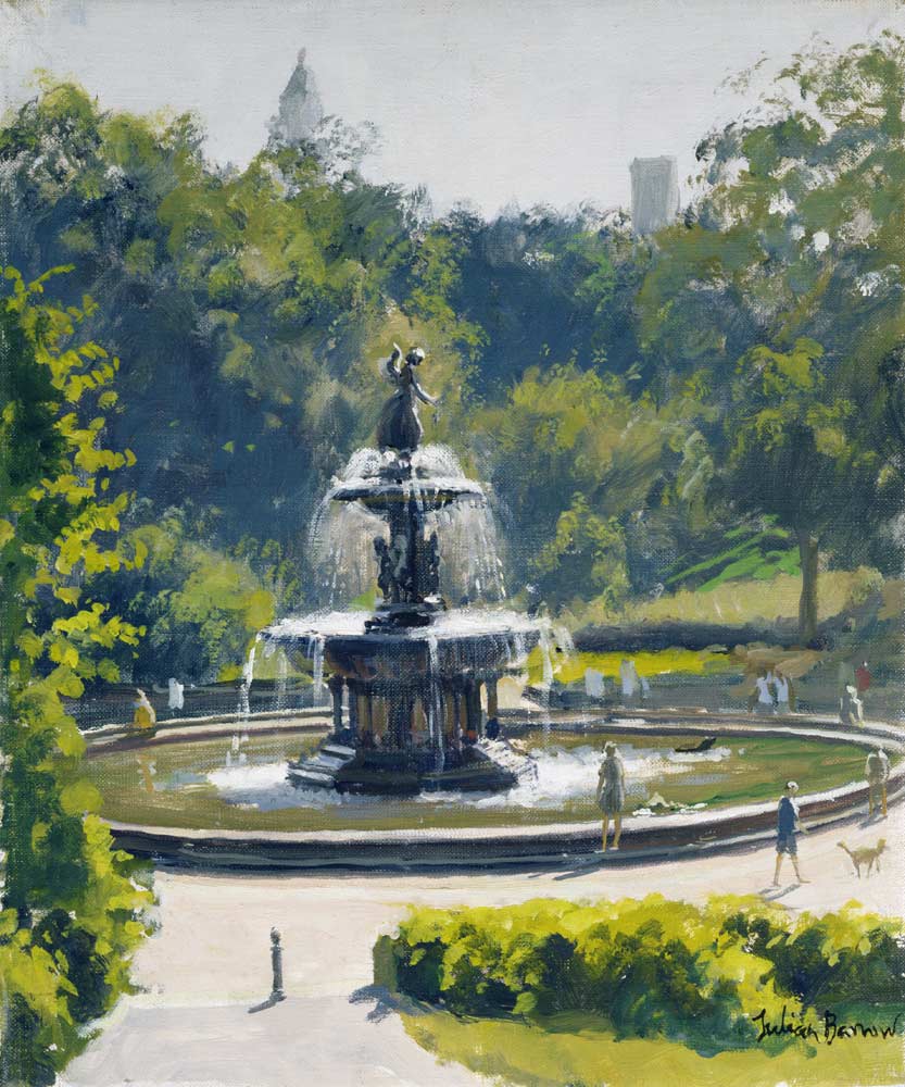 The Bethesda Fountain, Central Park, 1996 (oil on canvas)  od Julian  Barrow