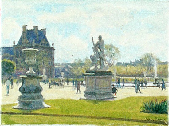 Afternoon in the Tuileries, Paris (oil on canvas)  od Julian  Barrow