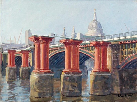 Blackfriars Bridge (oil on canvas)  od Julian  Barrow