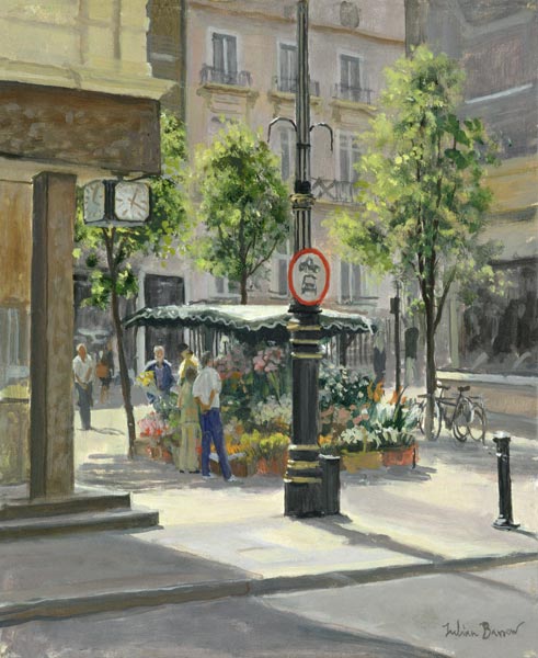 Bond Street Flowerstall (oil on canvas)  od Julian  Barrow