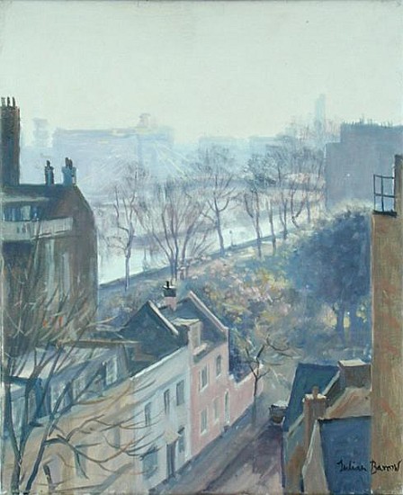 Chelsea Embankment from Tite Street (oil on canvas)  od Julian  Barrow
