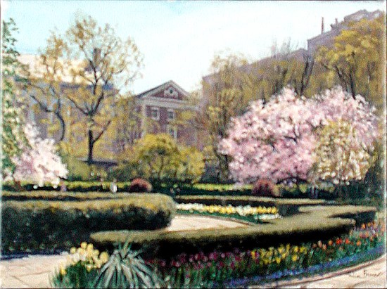 Conservatory Gardens, New York (oil on canvas)  od Julian  Barrow