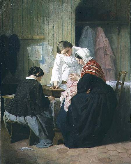Ladies Sewing od Julius Trayer