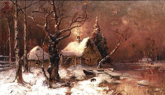Winter Landscape od Julius Sergius Klever