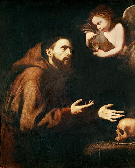 Vision of St. Francis of Assisi od Jusepe de (lo Spagnoletto) Ribera