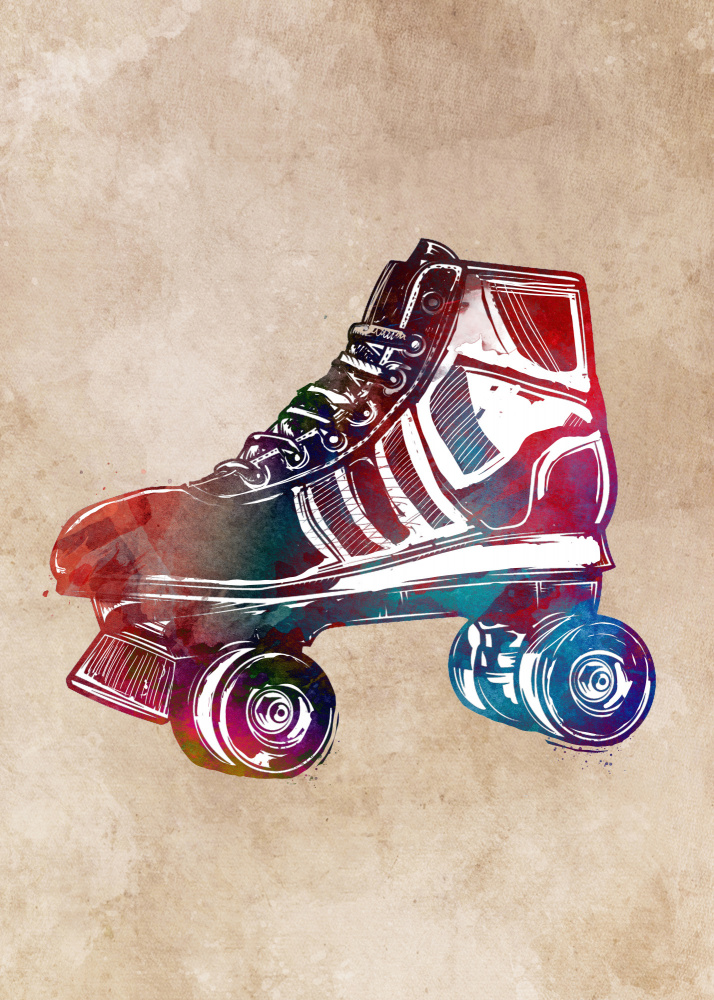 Roller skates sport art od Justyna Jaszke