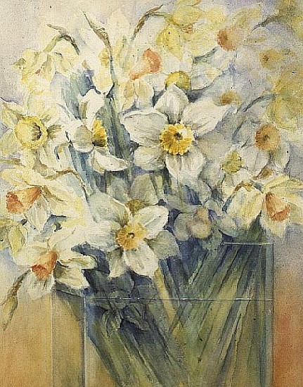 Mixed Daffodils in a Tank, 1989  od Karen  Armitage