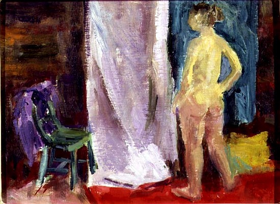 Nude with Green chair, 1995 (oil on canvas)  od Karen  Armitage