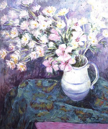 Pink Flowers in a Jug  od Karen  Armitage