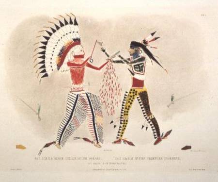Facsimile of an Indian Painting, plate 22 from volume 2 of `Travels in the Interior of North America od Karl Bodmer