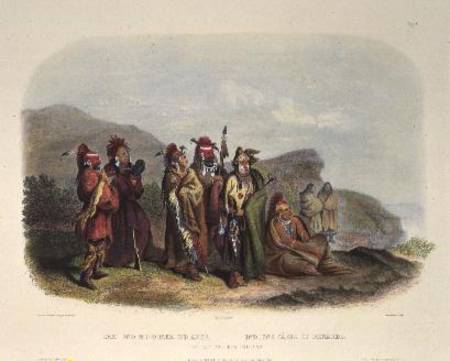 Saukie and Fox Indians, plate 20 from volume 1 of 'Travels in the Interior of North America, 1832-34 od Karl Bodmer