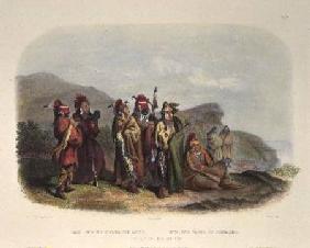 Saukie and Fox Indians, plate 20 from volume 1 of 'Travels in the Interior of North America, 1832-34