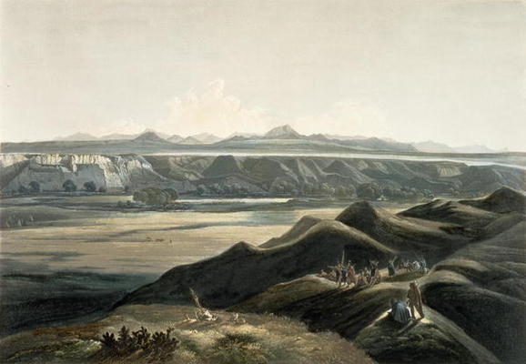View of the Rocky Mountains, plate 44 from Volume 2 of 'Travels in the Interior of North America', e od Karl Bodmer