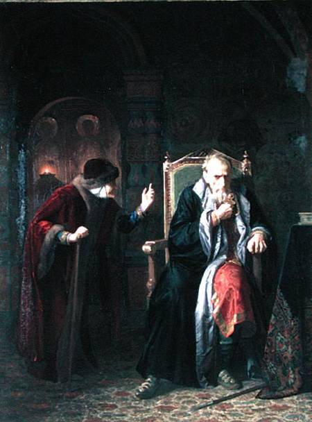 Tsar Ivan IV (1530-84) the Terrible and his Wet Nurse od Karl Bogdanowitsch Wenig
