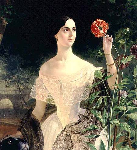 Portrait of Sofia Andreyevna Shuvalova (1829-1912) od Karl Pavlovich Bryullov