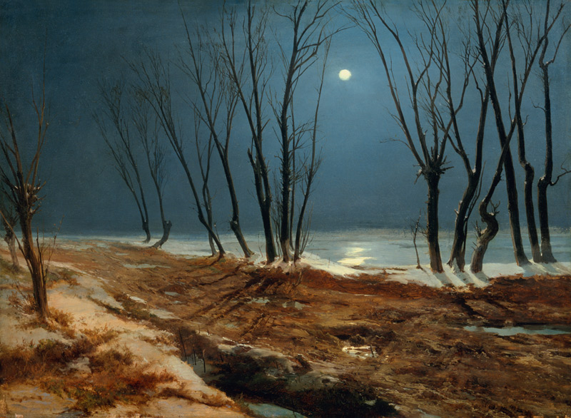Landscape in Winter at Moonlight od Carl Eduard Ferdinand Blechen