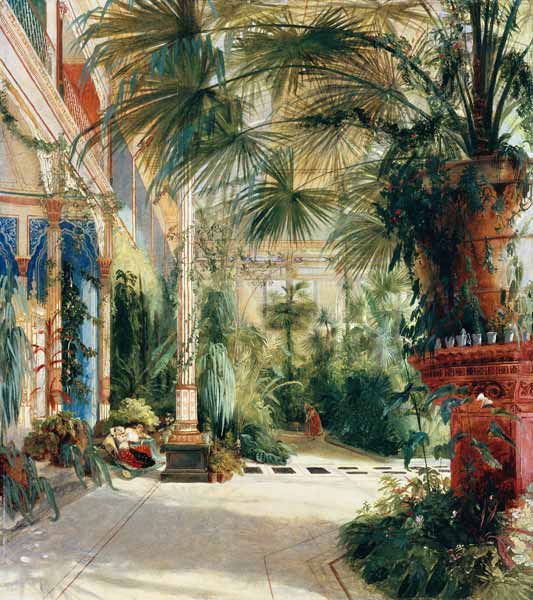 The Interior of the Palm House od Carl Eduard Ferdinand Blechen