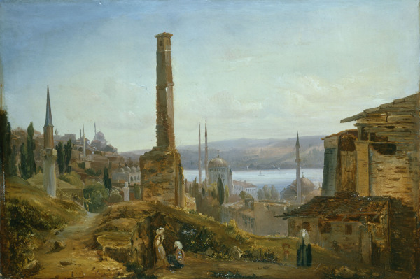 Blechen, Harbour in Constantinople od Carl Eduard Ferdinand Blechen