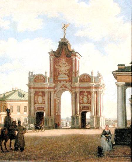 The Red Gate in Moscow od Karl-Fridrikh Petrovich Bodri