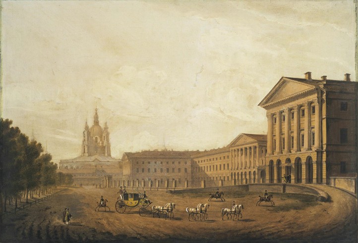 View of the Smolny Institute for Noble Maidens in Saint Petersburg od Karl Petrowitsch Beggrow