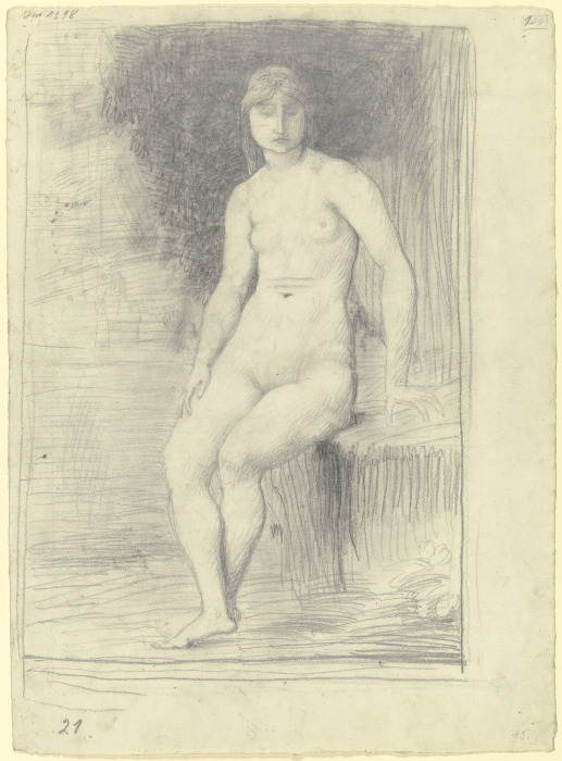 Sitzender weiblicher Akt od Karl von Pidoll