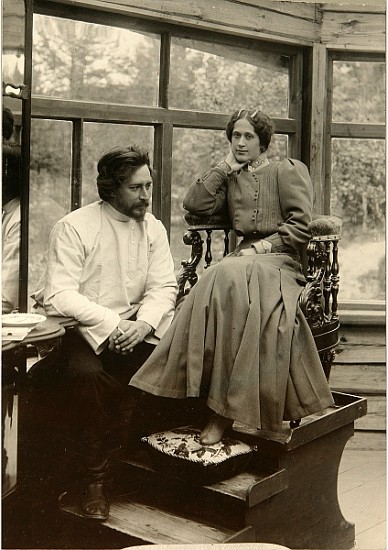 The author Leonid Andreyev with his wife Alexandra Michailovna od Karl Karlovich Bulla