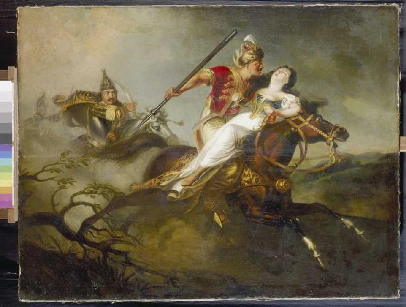 Prince Ladislaus in the battle at Cserhalom. od Károly Kisfaludy