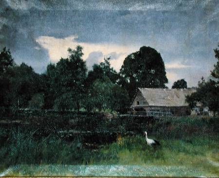 Landscape with a Stork od Kasimir Alchimowicz