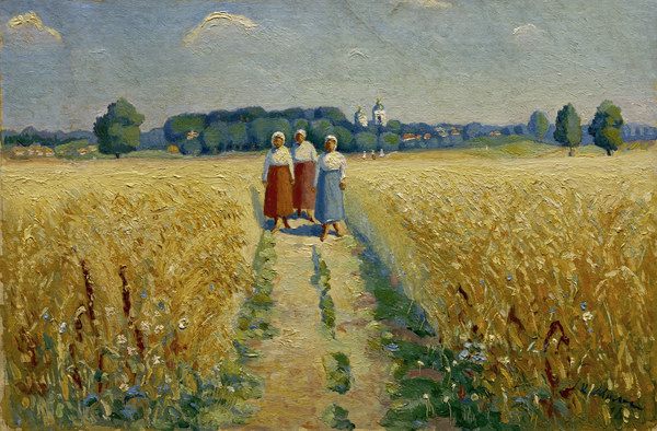 K.Malevich, Three women on a path od Kasimir Severinovich Malewitsch