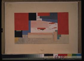 Suprematism. Sketch for a theatre curtain