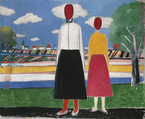 K.Malevich, Two figures in a landscape od Kasimir Severinovich Malewitsch