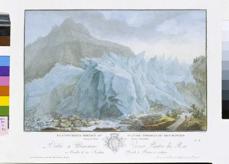 On the edge of the inner Grindelwalder Glacier od Kaspar Wolf