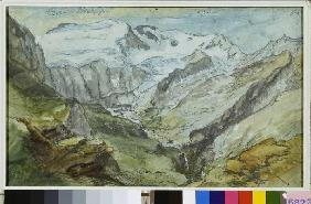 The Lauenental with Geltenhorn and the Glacier Gelten
