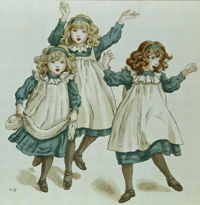 The Strains of Polly Flinders, from 'April Baby's Book of Tunes' 1900 od Kate Greenaway