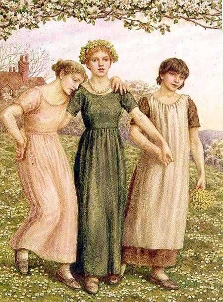 Three Young Girls od Kate Greenaway