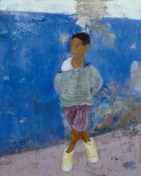 New Trainers, Havana, Cuba (oil on canvas)  od Kate  Yates