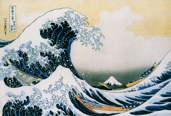 Velká vlna - Konec série 36 pohledů na Fudschijamu od Katsushika Hokusai