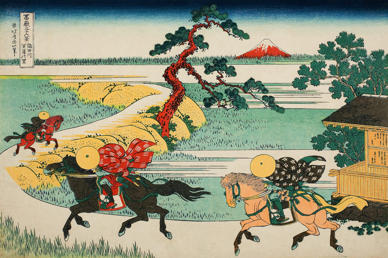 Sekiya Village at Sumida river (from a Series "36 Views of Mount Fuji") od Katsushika Hokusai