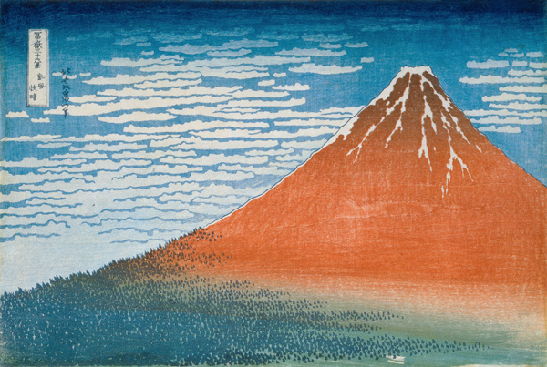 The Fuji in clear weather, end of the series of the 36 views of the Fudschijama od Katsushika Hokusai