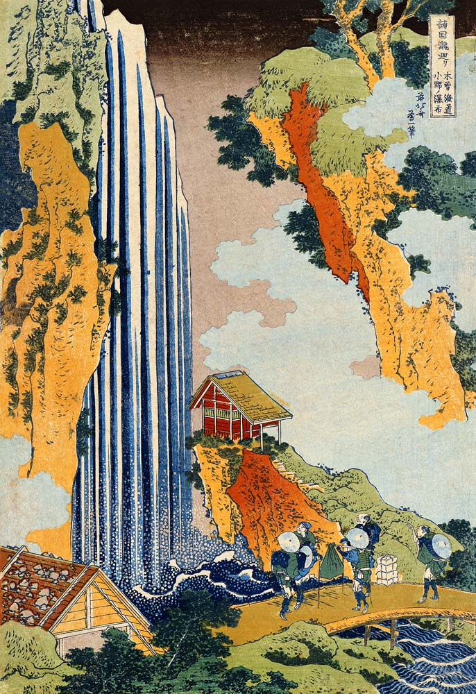 Ono Waterfall, The Kiso Highway od Katsushika Hokusai