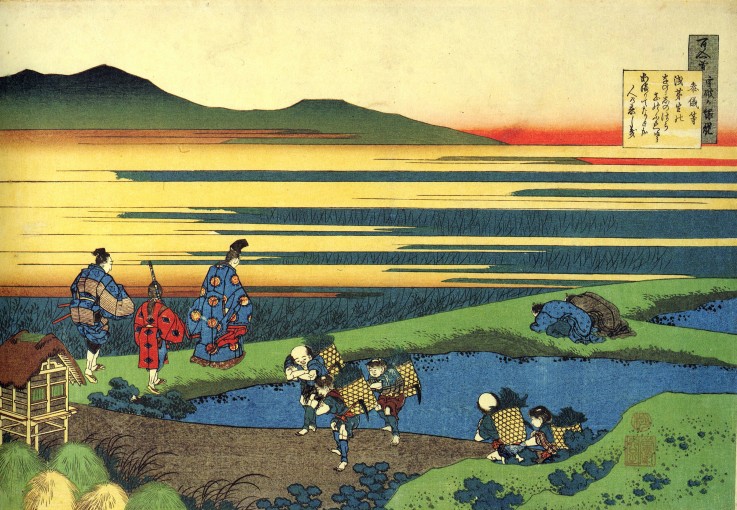 From the series "Hundred Poems by One Hundred Poets": Sanji Hitoshi od Katsushika Hokusai