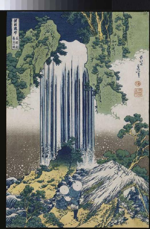 Der Yoro Wasserfall in der Provinz Mino. Aus der Serie: Eine Reise zu den Wasserfällen Japans. od Katsushika Hokusai