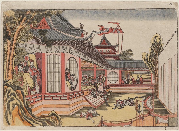 Fan Kuai and the Banquet at Hongmen (Hankai Komon no kai no zu) od Katsushika Hokusai