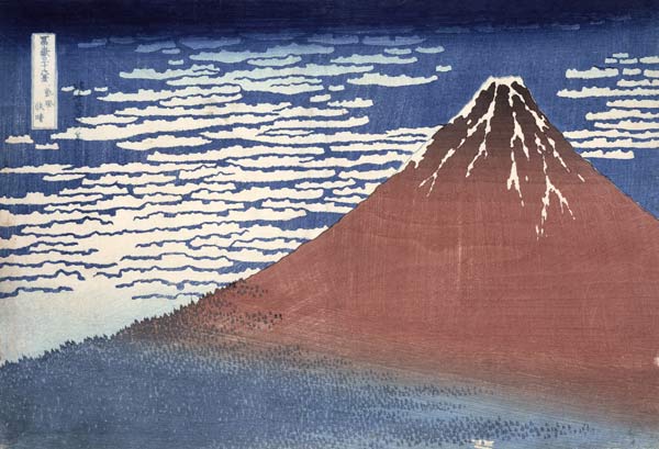 Fine weather with South wind, from 'Fugaku sanjurokkei' (Thirty-Six Views of Mount Fuji) c.1831 (col od Katsushika Hokusai